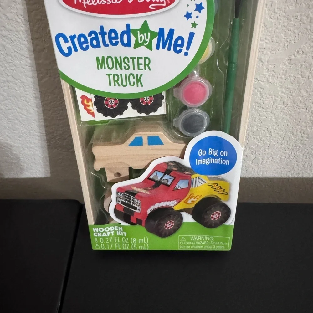 Melissa & Doug Monster Truck Craft Kit - Red, Yellow, Black New